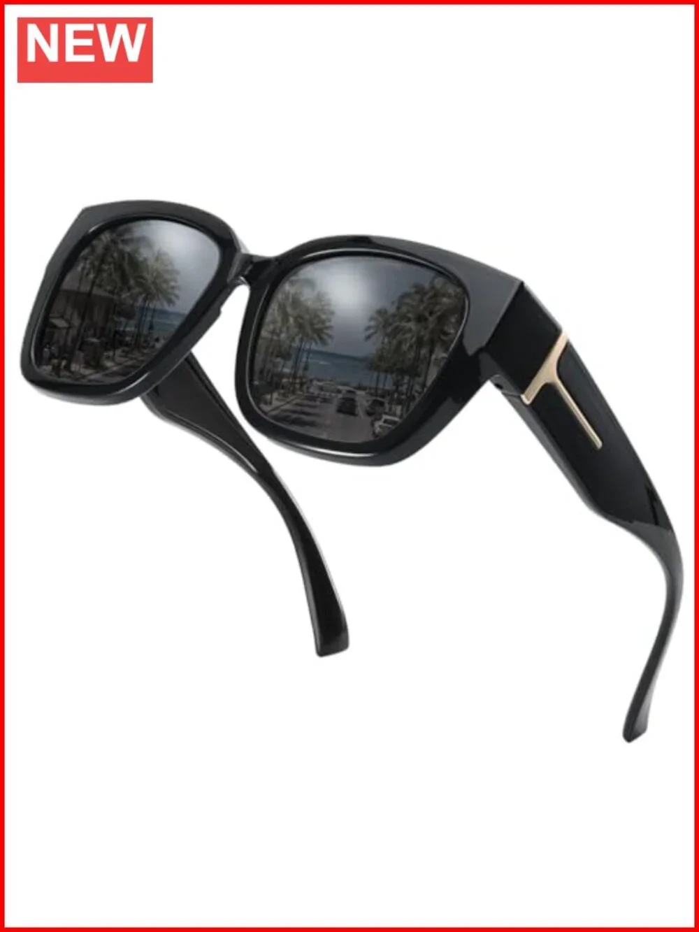 Fit Over Glasses Sunglasses for Women Polarized UV400 Protection Oversized